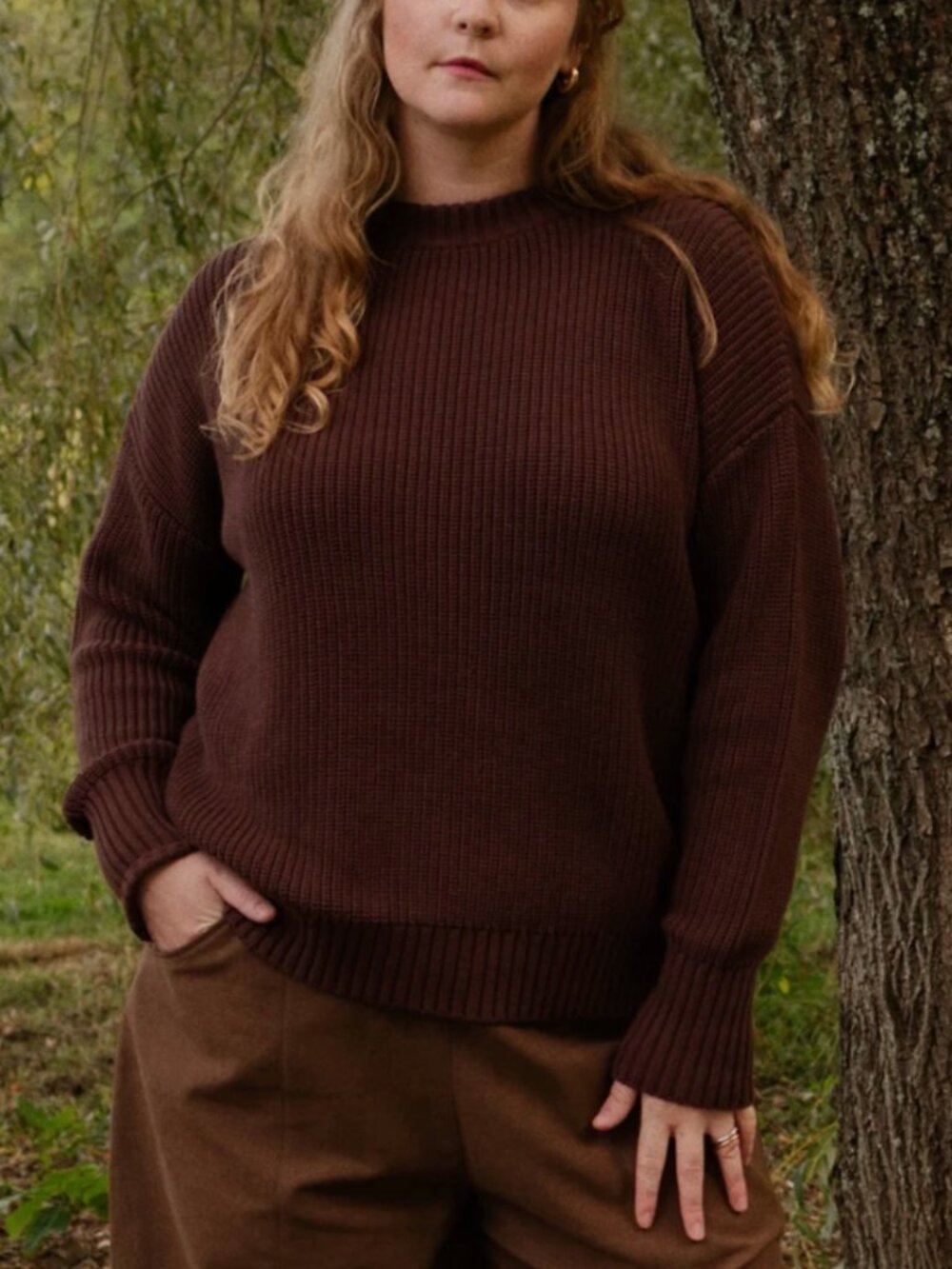 Tradlands Shelter Crewneck Sweater Chocolate Size M